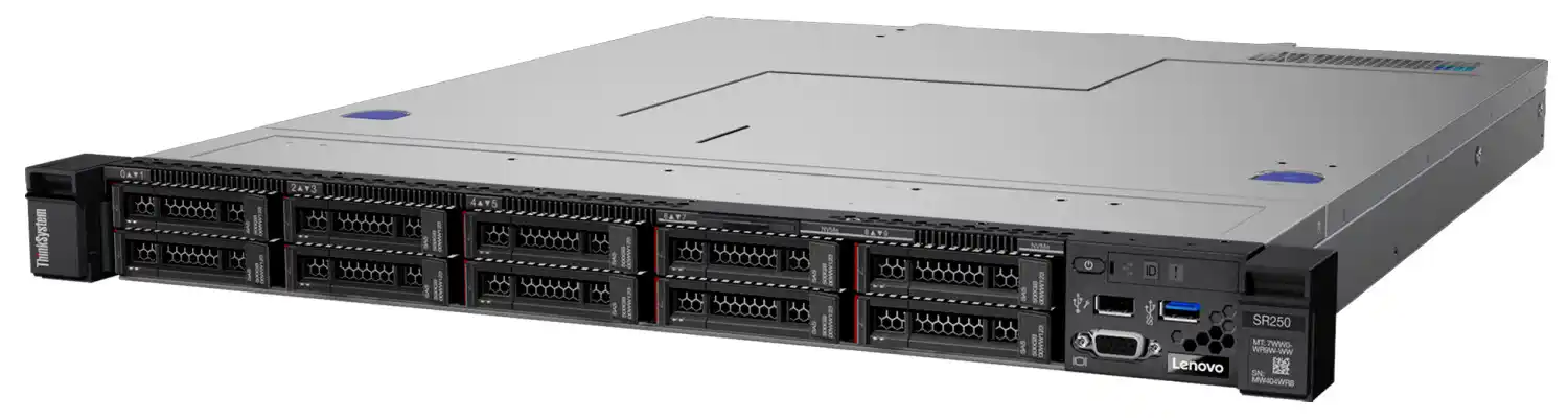 Server Lenovo ThinkSystem SR250 Xeon E-2224 4C/UDIMM 32GB/SSD 480GB/3.5x4/XClarity Enterpris/300w 3Y