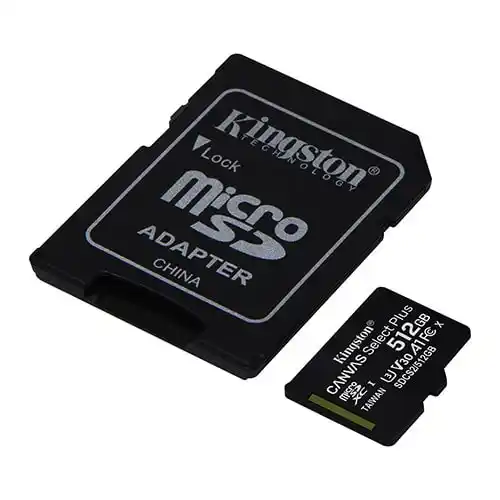 Micro SD Card 512GB Kingston + Adapter Class 10 SDCS2/512GB
