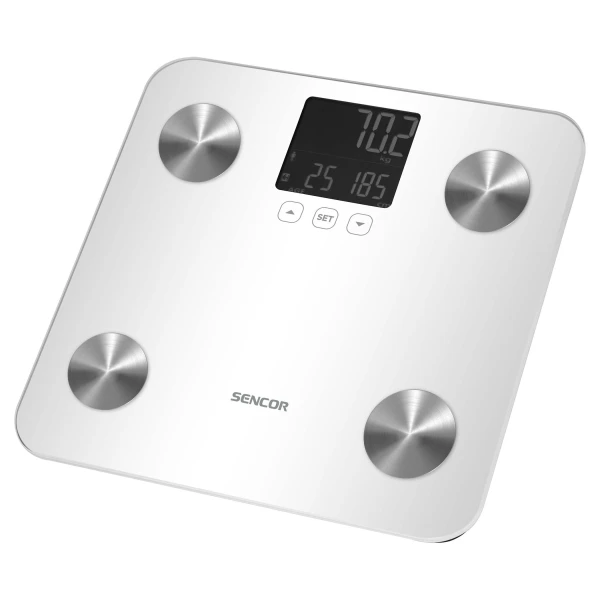 Telesna fitnes vaga Sencor SBS 6025WH/LCD/bela
