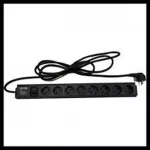 220V razvodni PDU panel 19/1U sa 8 utičnih mesta,prekidač,prenaponska zaštita,kabl 1.8m PDU-8SP-1U