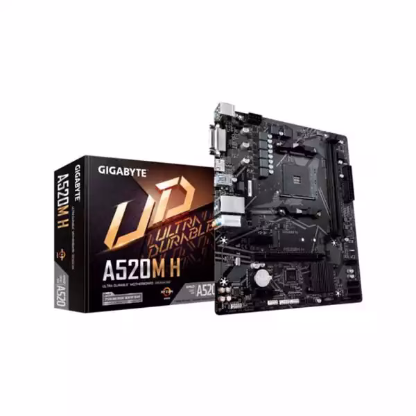 Matična ploča AM4 Gigabyte A520M H RGB DVI/HDMI/M.2