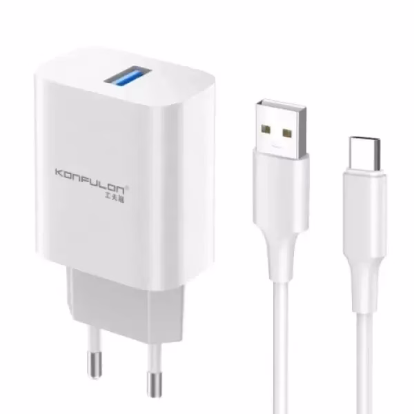 Kucni punjač Konfulon C87 brzi USB Type C 5V/3A