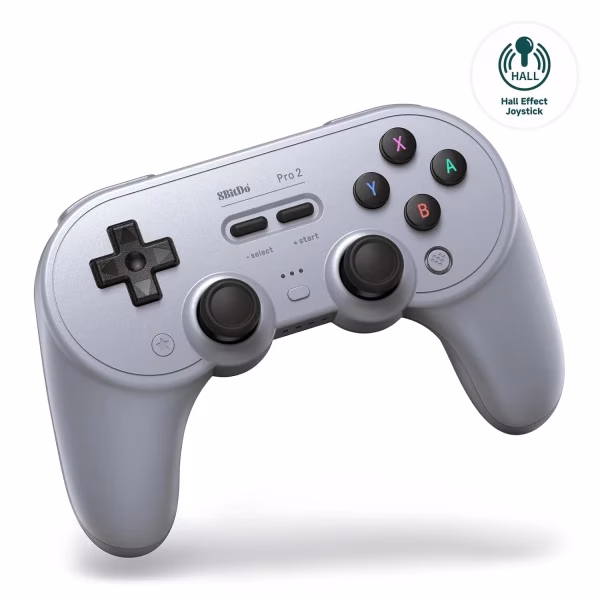 Bežični gamepad 8BitDo Pro 2 BT/2.4Ghz/Multi platform/Vibracija/Hall Effect/TMR/Gray