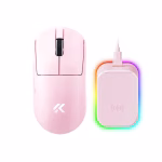 Bežični gaming miš MCHOSE A7 V2 Ultra Plus Pink /PAW 3950/8K Hz/Omron Mechanical