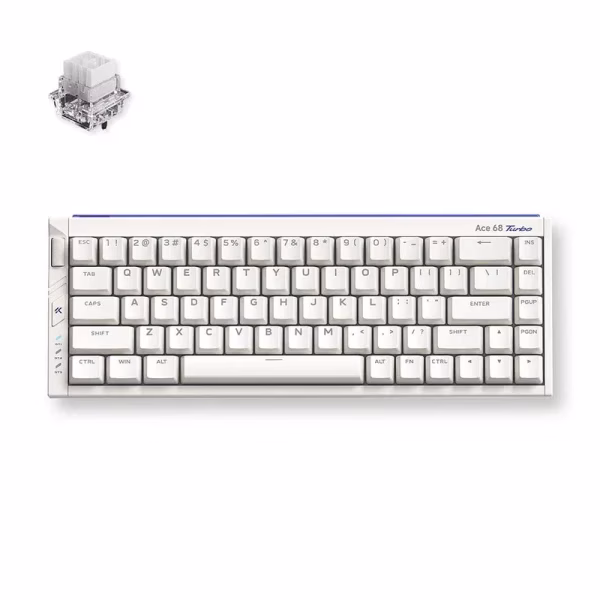 GAMING TASTATURE – Gaming tastatura MCHOSE Ace 68 Turbo Nova White/Mount Tai Magnetic switch Gaming tastatura MCHOSE Ace 68 Turbo Nova White/Mount Tai Magnetic switch