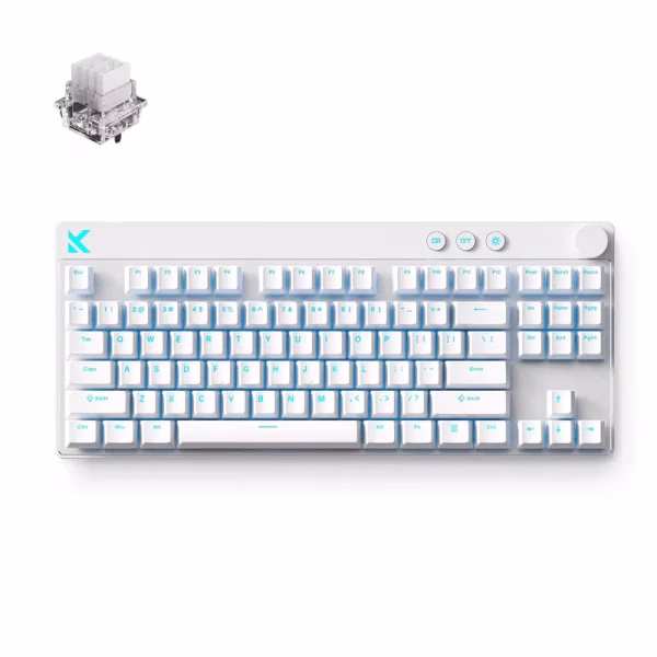 Gaming tastatura MCHOSE Mix 87 White/Mount Tai Magnetic switch GT