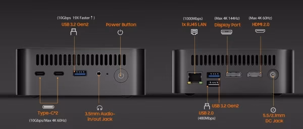 Mini PC Blackview MP100 R5-7430U/16GB/NVMe 512GB/Win11 Pro