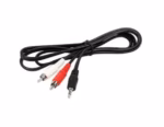 Audio adapter E-green 3.5mm stereo (m) – 2xrca (m) 5m crni