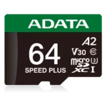 Micro SDXC 64GB A-Data Class 10 + adapter 160/140 MB/s UD64GUI3V30A2SP-RA1