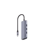 Adapter-konverter Cudy UH606 USB Tip C 3xUSB-A 3.0/RJ-45/HDMI/USB-C