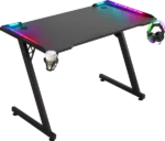 Gaming sto Defender Idol 75cmx120cmx60cmx15mm Backlight/Držač za čase/crni