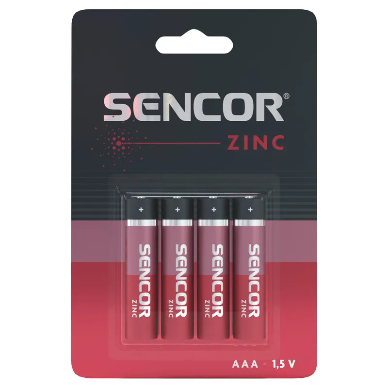 Nepunjive baterije – Baterija Sencor R03 AAA 4BP Cink Karbon 4/1 Baterija Sencor R03 AAA 4BP Cink Karbon 4/1