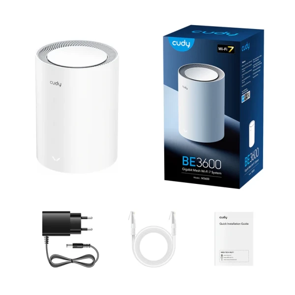 Whole Home Wi-Fi 7 Mesh System Cudy M3600/BE3600 Dual Band(1-Pack)