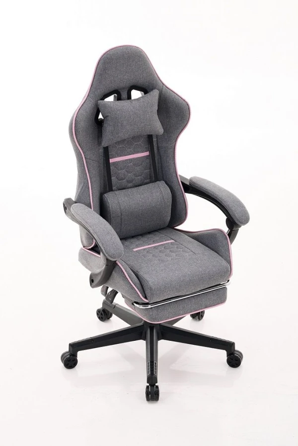 Gaming stolica ePlayGame HC-4095 PG/do 120kg/ platno/sivo roze