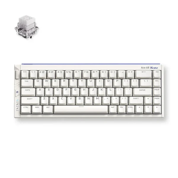 Gaming tastatura MCHOSE Ace 68 Turbo Full Metal/Nova White/Mount Tai Magnetic switch GT/16M ARGB