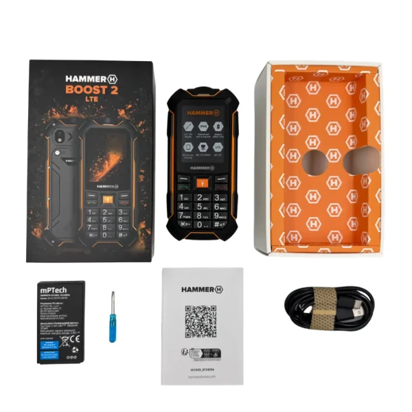 Mobilni telefon Hammer Boost 2 LTE Black IP68 & IP69K