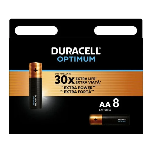 Baterija Duracell Optimum AA (pak 8 kom)