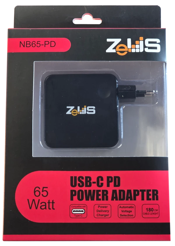 Punjač univerzalni ZEUS ZUS-NB65 PDC USB-C 65W za laptop