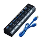 USB HUBOVI – USB Hub 7 port Kettz KT-HUSB.74 3.0 Tip A Crni USB Hub 7 port Kettz KT-HUSB.74 3.0 Tip A Crni