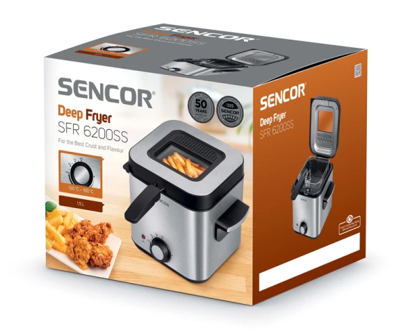 Friteza Sencor SFR 6200SS/1.5L/900W/inox