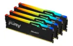 Memorija DDR5 64GB (4x16GB) 6000MT/s Kingston Fury Beast RGB KF560C40BBAK4-64