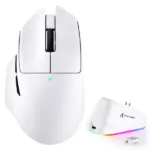 Bežični gaming miš Attack Shark V6 PAW3311/25000 DPI/Omron Switches/White + Charging Dock