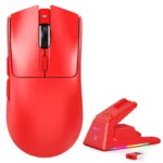 Bežični gaming miš Attack Shark X1 PAW3395PRO/40000 DPI/Omron Switches/TriMode/Red + Charging Dock
