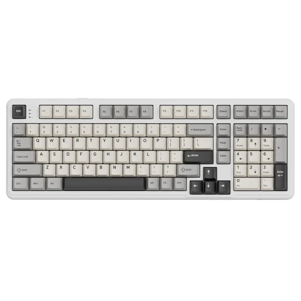 Bežična Gaming tastatura Attack Shark X98 Mehanička/Full Size/TriMode/Gasket/Cheese White