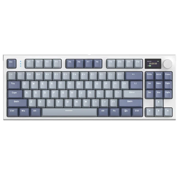 Bežična gaming tastatura Attack Shark K86 Mehanička/TriMode/TFT Screen/Media Control/Lavender Blue
