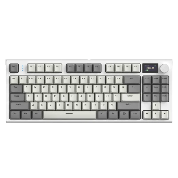 Bežična gaming tastatura Attack Shark K86 Mehanička/TriMode/TFT Screen/Media Control/Retro Gray