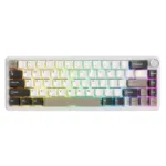 Bežična gaming tastatura Attack Shark X66 Mehanička/TriMode/Multimedia Control/Hot Swap/Cheese White