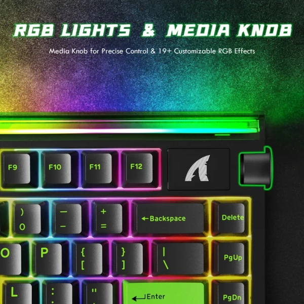 Gaming tastatura Attack Shark R85HE Magnetic Switches/8KHz/RT/Snap Tap/DKS/MT/TGL/Fluorescent Green